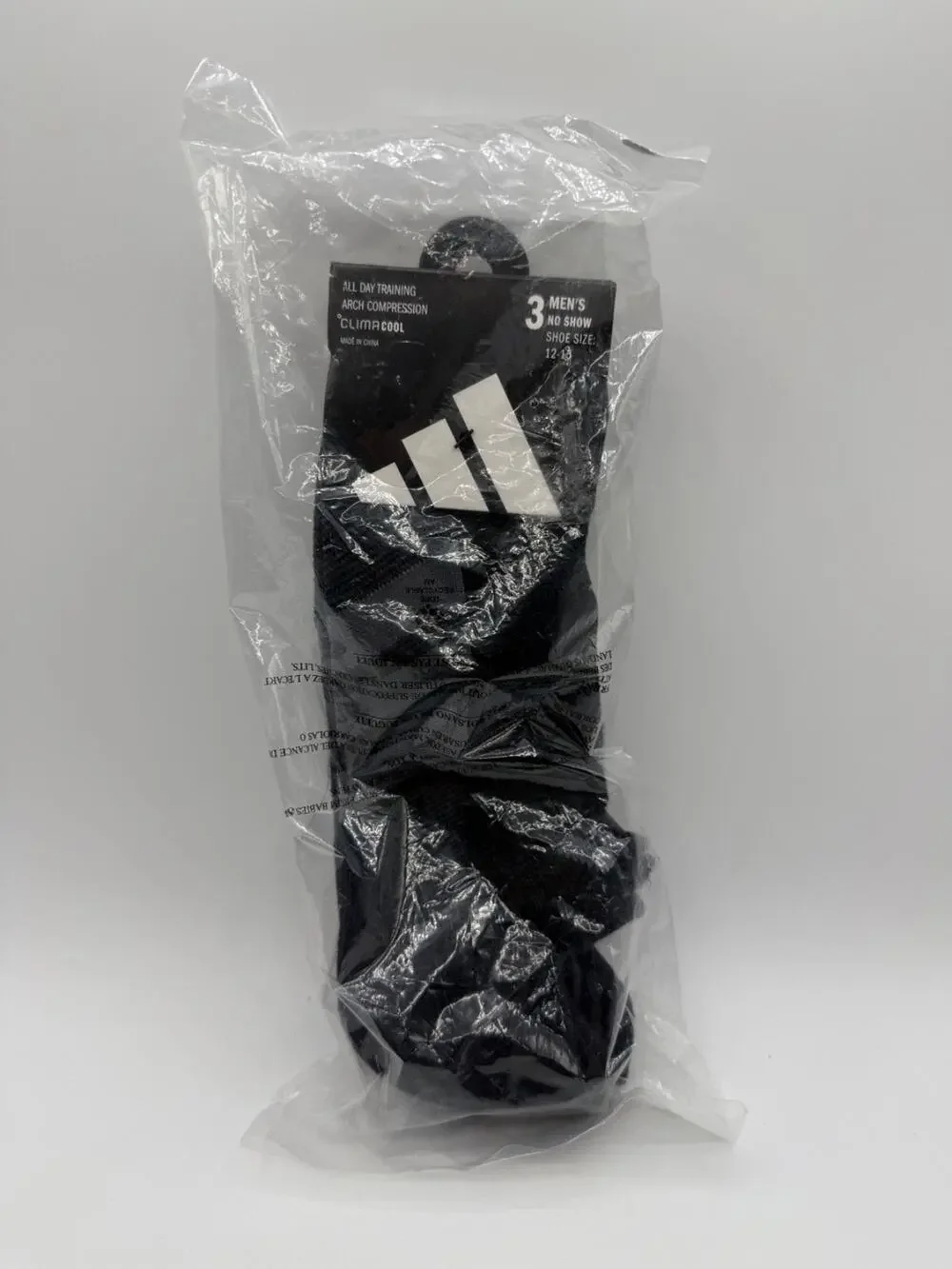 Adidas Mens 3 No Show All Day Training Arch Compression Socks Size 12-15 *New